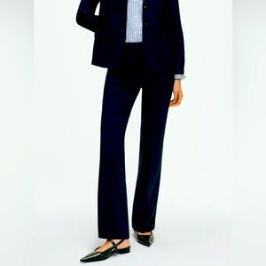 BROOKS BROTHERS NEW ESSENTIAL WOOL TROUSERS BOOT CUT NAVY